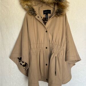 Moda International Tan Cape with Flowing Silhouette